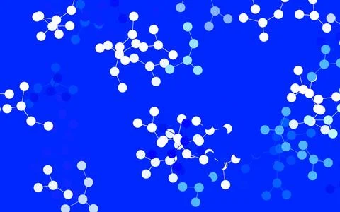 Light BLUE vector background with forms of artificial intelligence. Ilustración de archivo