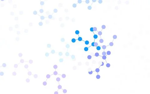 Light BLUE vector background with forms of artificial intelligence. Stock Illustration