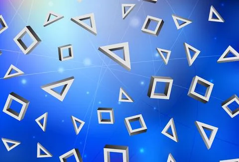 Light BLUE vector background in polygonal style. イラスト素材