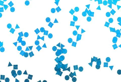 Light BLUE vector background with triangles, circles, cubes. Stock-Illustration