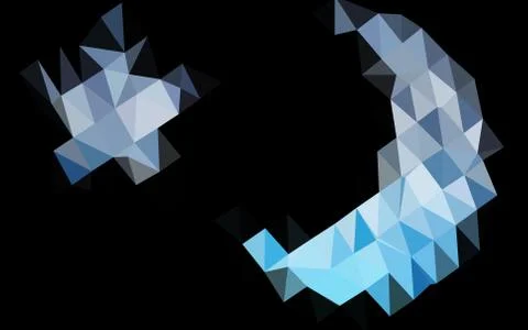 Light BLUE vector blurry triangle pattern. Illustrazione stock