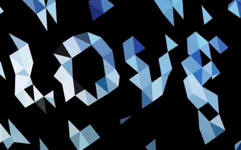 Light BLUE vector blurry triangle pattern. Stock Illustration