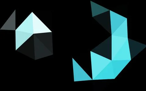 Light BLUE vector blurry triangle pattern. 스톡 일러스트