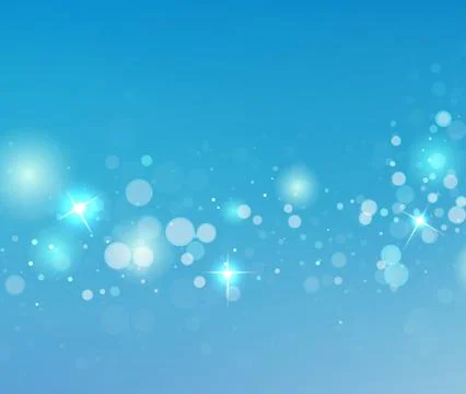 Light Blue Vector Bokeh Background For Kids Birthday Party Design Stock Illustration