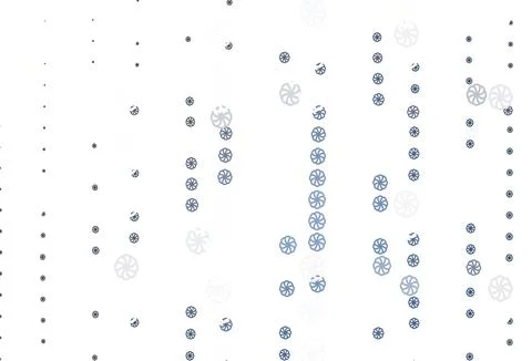 Light BLUE vector cover with beautiful snowflakes. Stock Illustration