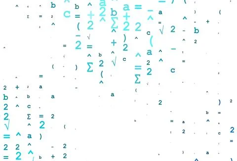 Light BLUE vector cover with math elements. Stockillustratie