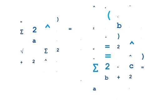 Light BLUE vector cover with math elements. 스톡 일러스트