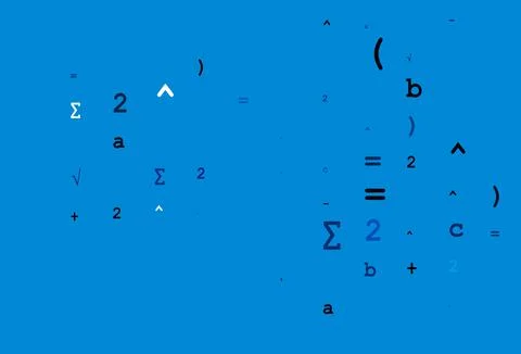 Light BLUE vector cover with math elements. Illustrazione stock