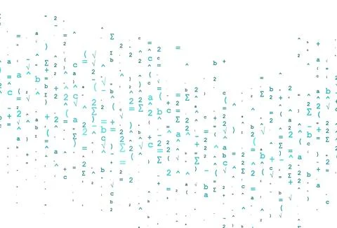 Light BLUE vector cover with math elements. Illustrazione stock