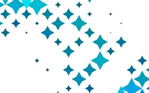 Light BLUE vector cover with small and big stars. Stock Illustration