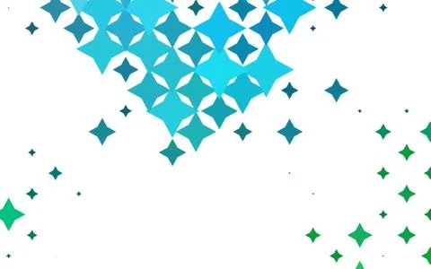 Light BLUE vector cover with small and big stars. Stock Illustration