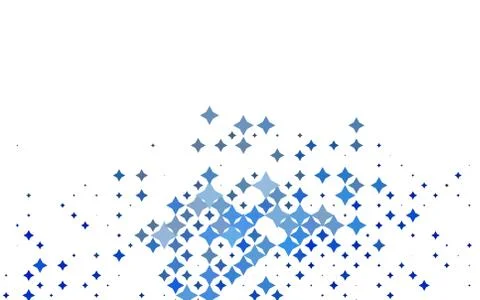 Light BLUE vector cover with small and big stars. Stock Illustration