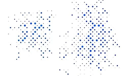 Light BLUE vector cover with spots. Stock Illustration