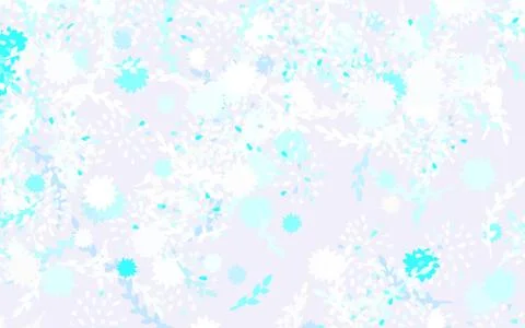 Light BLUE vector doodle pattern with flowers, roses. Stock Illustration