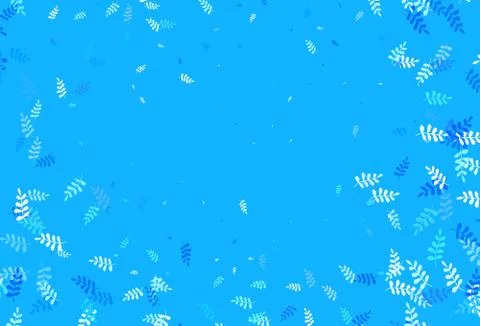 Light BLUE vector elegant pattern with leaves. 스톡 일러스트
