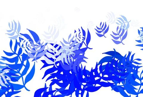 Light BLUE vector elegant pattern with leaves. Illustrazione stock