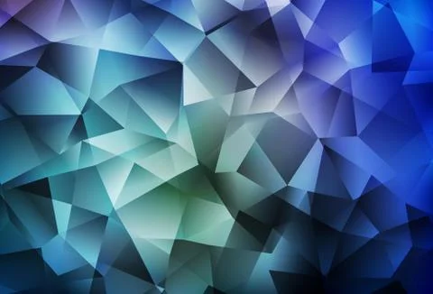 Light BLUE vector gradient triangles pattern. Illustrazione stock