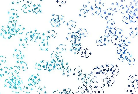 Light BLUE vector layout with algebra elements. Stock Illustration