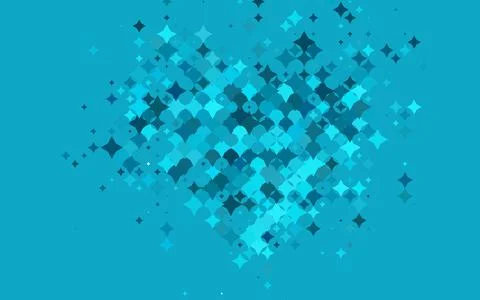 Light BLUE vector layout with bright stars. Stock-Illustration