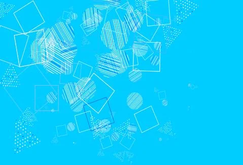 Light BLUE vector layout with circles, lines, rectangles. 库存插图