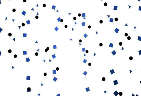 Light BLUE vector layout with circles, lines, rectangles. Stock Illustration