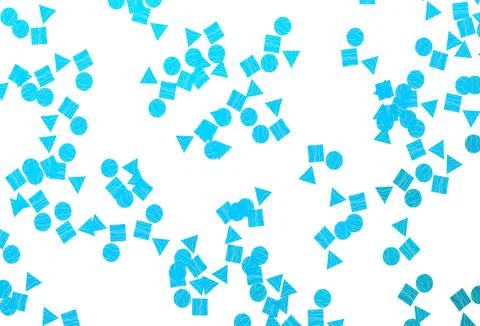 Light BLUE vector layout with circles, lines, rectangles. Stock Illustration