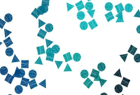 Light BLUE vector layout with circles, lines, rectangles. Stock Illustration