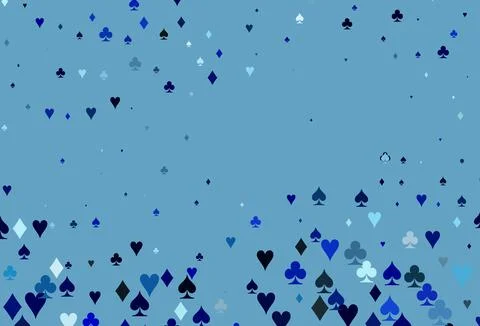 Light BLUE vector layout with elements of cards. Stock Illustration