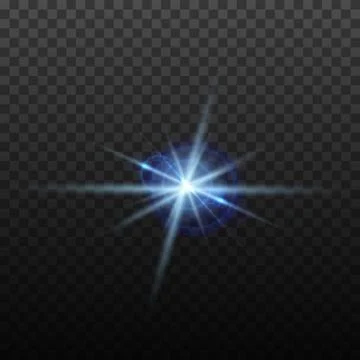 Light blue vector lens flare effect. Round isolated transparent optical design Illustration