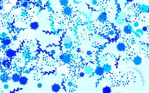 Light BLUE vector natural pattern with flowers, roses. Stock Illustration