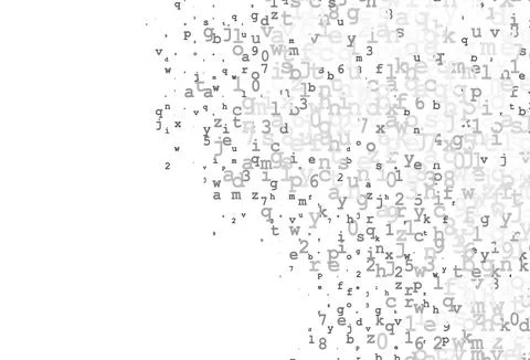 Light BLUE vector pattern with ABC symbols. Stock Illustration