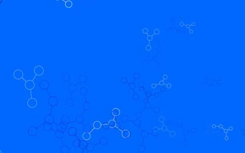 Light BLUE vector pattern with artificial intelligence network. Illustrazione stock