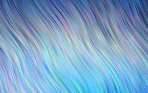 Light BLUE vector pattern with bent ribbons. Stock Illustration