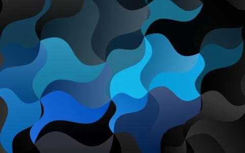 Light BLUE vector pattern with bubble shapes. Stock Illustration