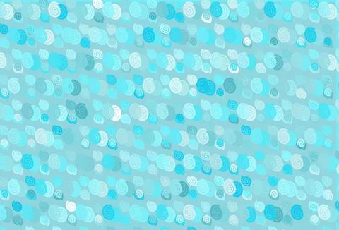 Light BLUE vector pattern with bubble shapes. 스톡 일러스트