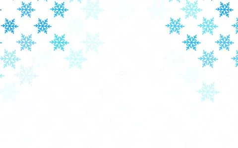 Light BLUE vector pattern in Christmas style. Stock Illustration