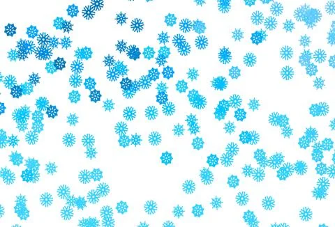 Light BLUE vector pattern with christmas snowflakes. 스톡 일러스트
