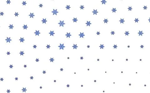 Light BLUE vector pattern with christmas snowflakes, stars. Stock Illustration