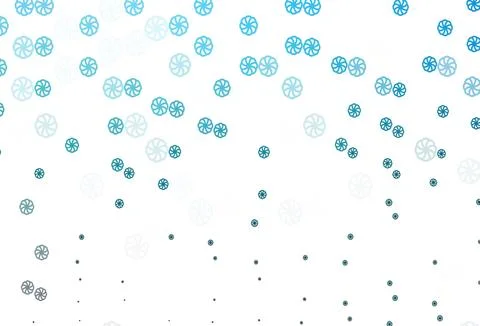 Light BLUE vector pattern with christmas snowflakes. Stock Illustration