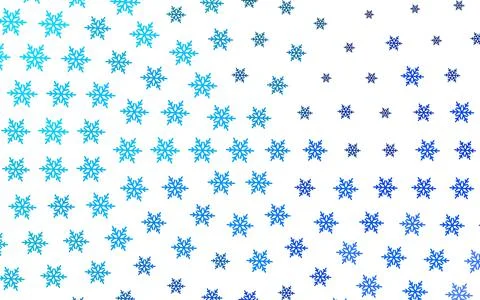 Light BLUE vector pattern with christmas snowflakes, stars. 库存插图
