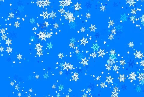 Light BLUE vector pattern with christmas snowflakes. 스톡 일러스트