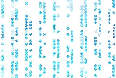 Light BLUE vector pattern with christmas snowflakes. 库存插图