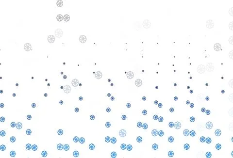 Light BLUE vector pattern with christmas snowflakes. Stock Illustration