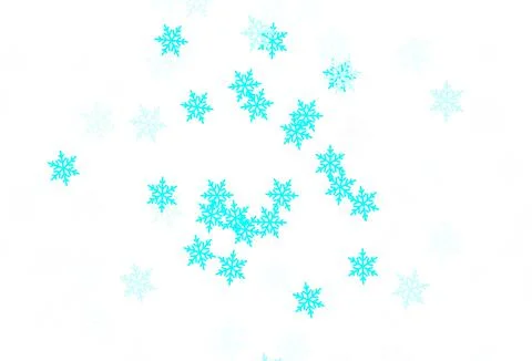 Light BLUE vector pattern with christmas snowflakes, stars. Stock Illustration