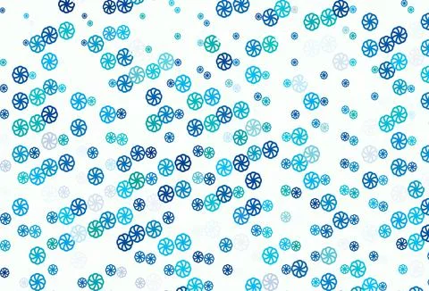 Light BLUE vector pattern with christmas snowflakes. 库存插图