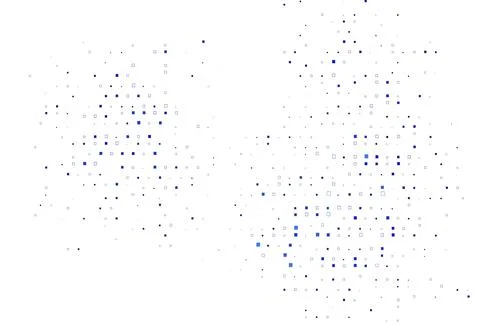 Light BLUE vector pattern with crystals, rectangles. Stock Illustration