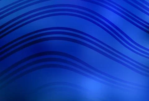 Light BLUE vector pattern with curved lines. 스톡 일러스트