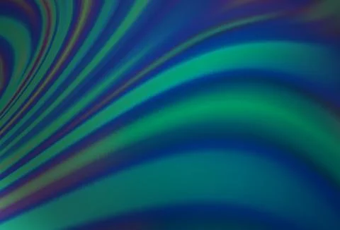 Light BLUE vector pattern with curved circles. Stock Illustration