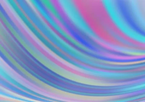 Light BLUE vector pattern with curved circles. 库存插图