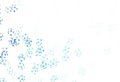 Light BLUE vector pattern with Digit symbols. 스톡 일러스트